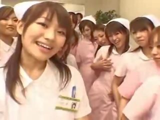 Asian nurses enjoy sex on top